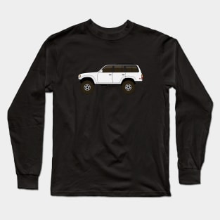 fj80 Land Cruiser white Long Sleeve T-Shirt